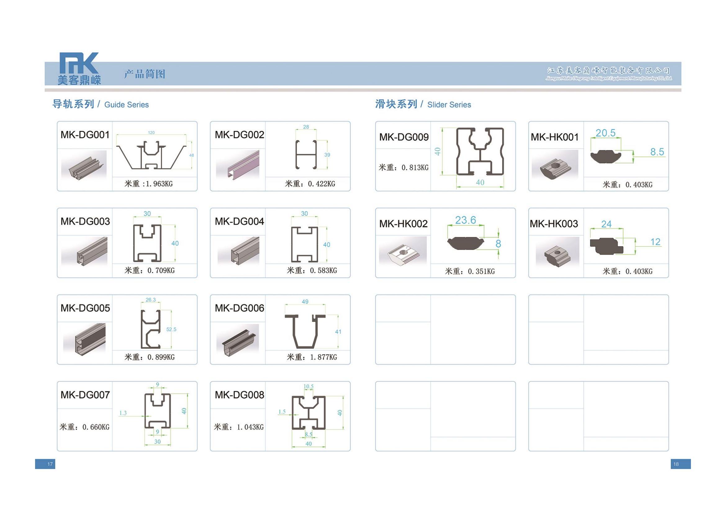 導(dǎo)軌，夾具，邊壓塊系列(圖1)